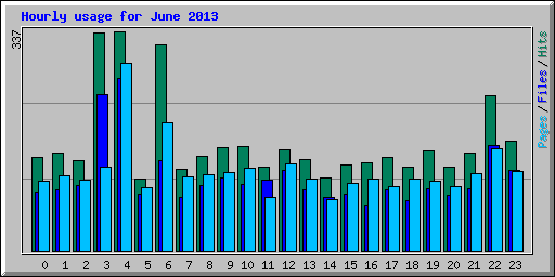 Hourly usage for June 2013