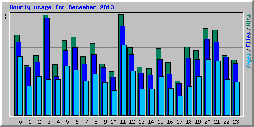 Hourly usage for December 2013