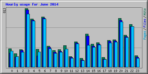 Hourly usage for June 2014